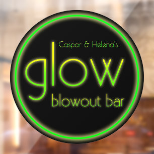 Glow Blowout Bar Add Your Name Neon Green Black