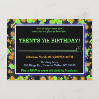 Glow Bowl Splatter Invitation
