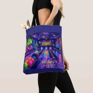 Glow Bowling Teen Birthday Party Tote Bag