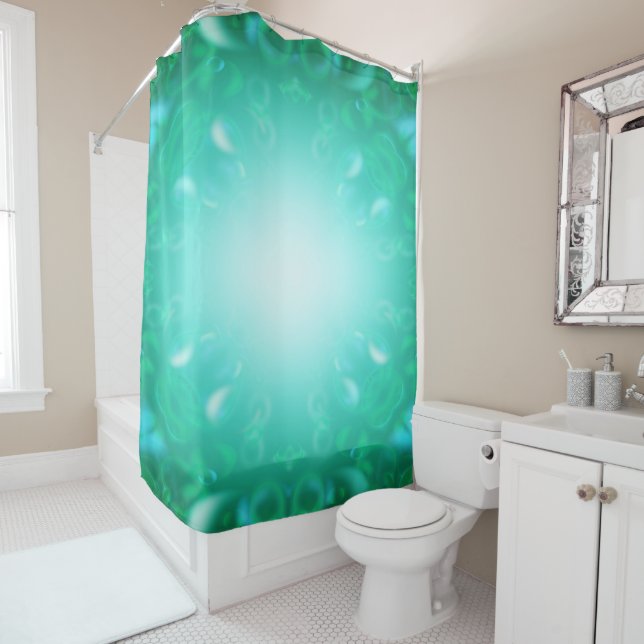 Glow Bubbles Shower Curtain (In Situ)
