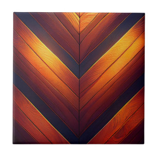 Glow Chevron Number Five  Ceramic Tile
