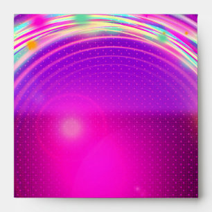 Glow Circles & Stars Birthday Party Envelopes