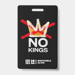 GLOW DEMOCRACY INFO CARD ID BADGE