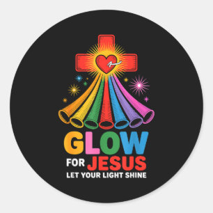 Glow For Jesus Christian Faith Classic Round Sticker