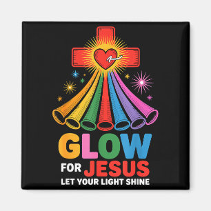 Glow For Jesus Christian Faith Magnet