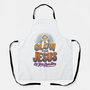 Glow for Jesus Let Your Light Shine Christian Desi Apron