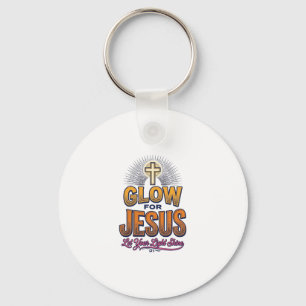 Glow for Jesus Let Your Light Shine Christian Desi Key Ring