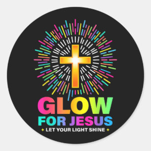 Glow For Jesus Let Your Light Shine Vbs 2026 Classic Round Sticker