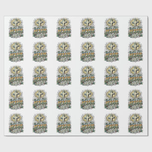 Glow For Jesus Vintage Christian Cross Shirt Wrapping Paper