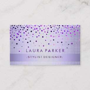 Glow Glitter Confetti Linen Elegant Background Business Card