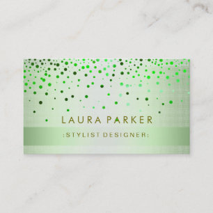 Glow Glitter Gold Confetti Elegant Business Card