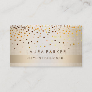 Glow Glitter Gold Elegant Background Business Card