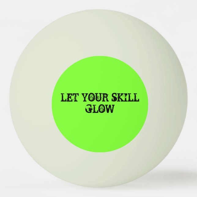 "Glow" Glow-In-The-Dark Ping Pong Ball (Front)