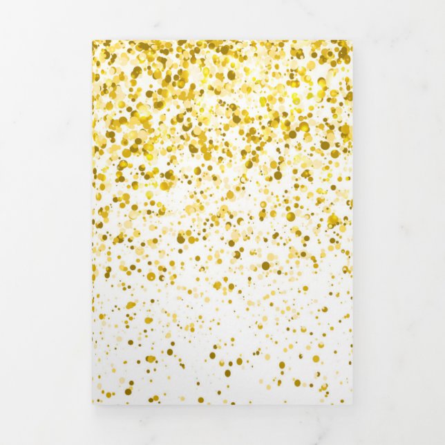 Glow Gradient Pattern 1 Tri-Fold Holiday Card (Cover)