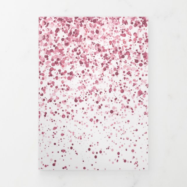 Glow Gradient Pattern 2 Tri-Fold Holiday Card (Cover)