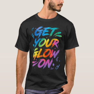 Glow In Bright Colours 80 Theme T-Shirt