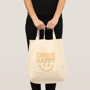 Glow in Happiness – Choose Happy Tote Bag