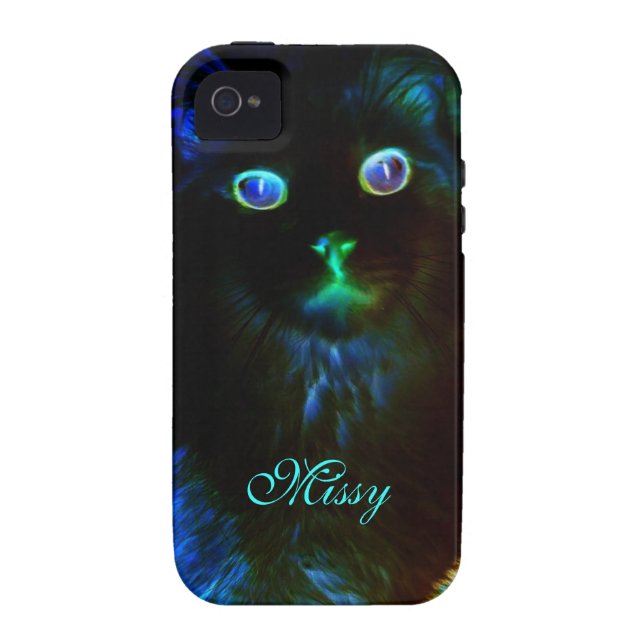 Glow In The Dark Cat iPhone 4 Case (Back)
