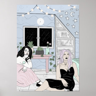 Glow in the dark ceiling stars poster