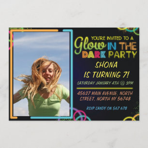 Glow In The Dark Children's Birthday Invitation