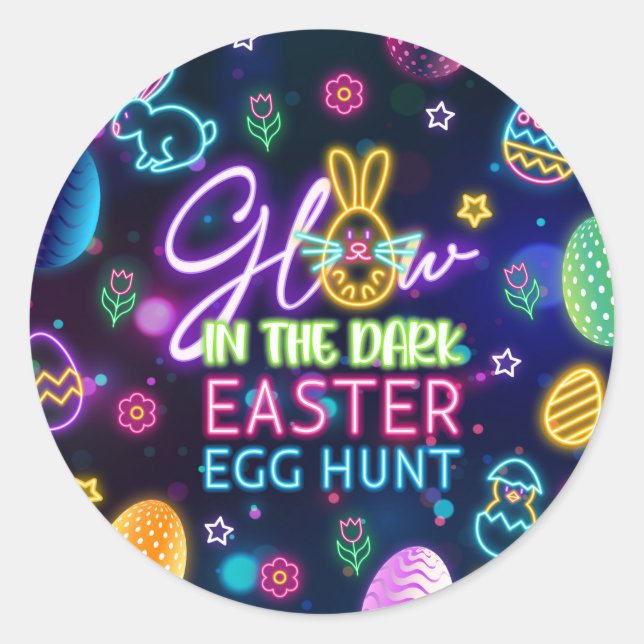 Glow in the Dark Easter Egg Hunt Sticker (Front)