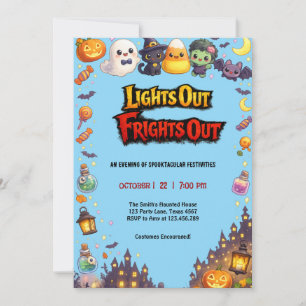 Glow in the Dark Halloween Party Invitation