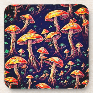 Glow in the Dark Magic: Bioluminescent Mushroom Coaster