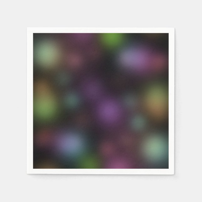Glow in the Dark Neon Lights Fun Birthday Party Napkin (Front)