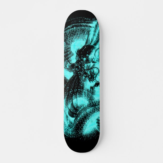 Glow In The Dark Zodiac Dragon Custom Pro Board Skateboard (Front)
