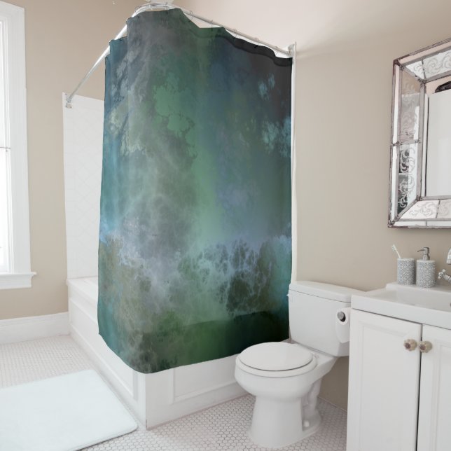 Glow in the Darkness Shower Curtain (In Situ)