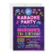 Glow Karaoke Birthday Party Invitation