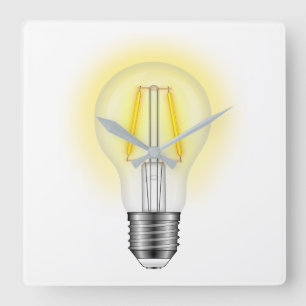 Glow Lamp Square Wall Clock