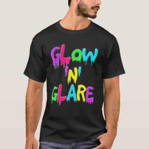 Glow 'n' Glare 80s Disco Vintage Retro Color Colou T-Shirt