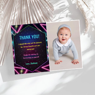 Glow Neon Lights Birthday Party Invitation