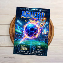Glow Neon Soccer - Futuristic Football Birthday