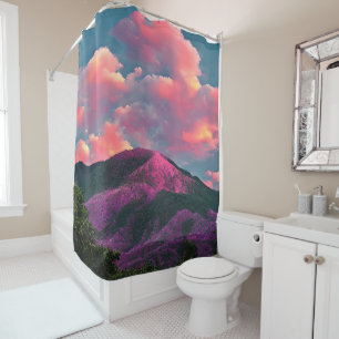 Glow of evening  shower curtain
