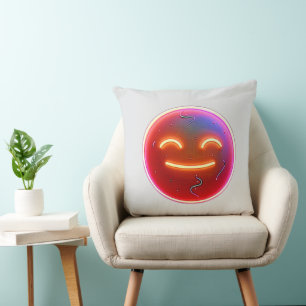 Glow of Joy: Digital Emoticon Cushion
