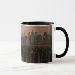 Glow of sunset during stormy skies over East Mug