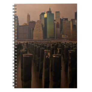 Glow of sunset during stormy skies over East Notebook