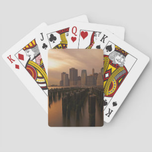 Glow of sunset during stormy skies over East Playing Cards