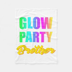 Glow Party Brother Retro 80s Birthday Gift Fleece Blanket