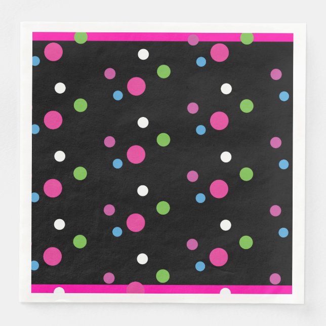 Glow Party Dots Napkin (Front)