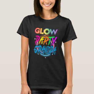 Glow Party Grandpa   Paint Splatter Effect Glow Pa T-Shirt