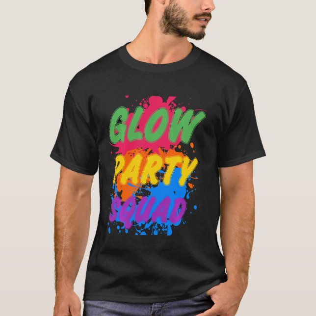 Glow Party Squad Funny Halloween   Idea Party Tees (Front)