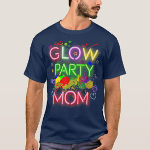 Glow Party Squad Mum Paint Splatter Glow Party Mat T-Shirt
