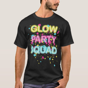 Glow Party Squad Shirt- Paint Splatter Effect Neon T-Shirt