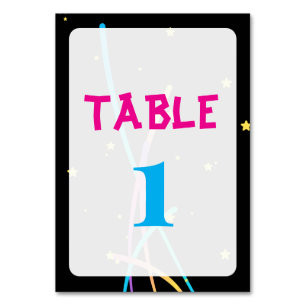 Glow Party Table Numbers – Neon & Fun