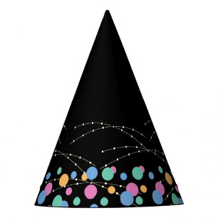 Glow & Roll Birthday bash  black Party Hat