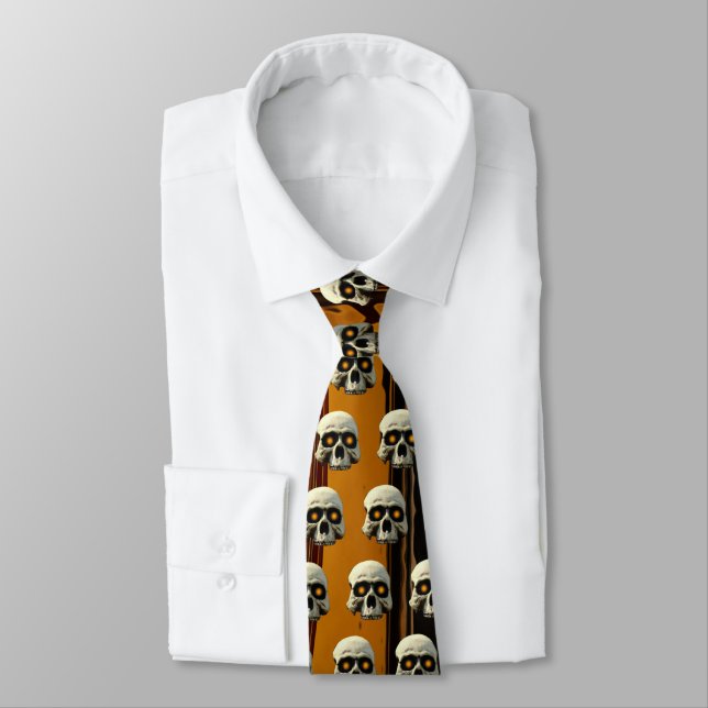 Glow Skulls Tie (Tied)
