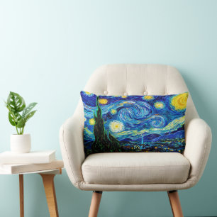 Glow Starry Night Celestial Glow Landscape Design Lumbar Cushion